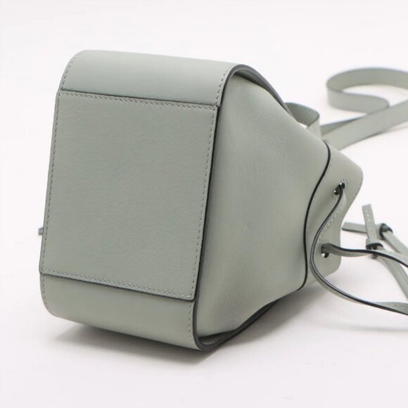 Loewe Hammock Drawstring Mini Leather Shoulder Bag Green - Picture 3 of 12